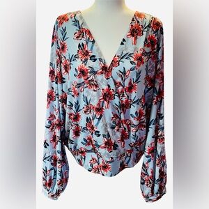 NEW! VENUS Floral Ballon Sleeve Top Sz XL